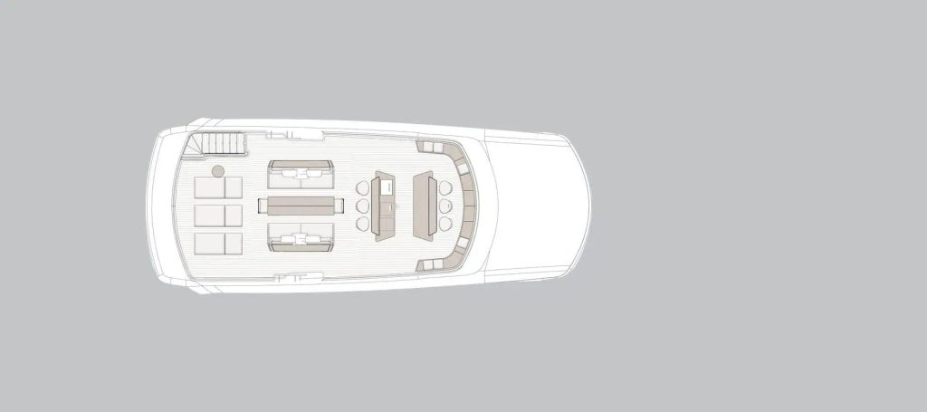 Azimut Grande Trideck — 5-cabin layout — Sundeck