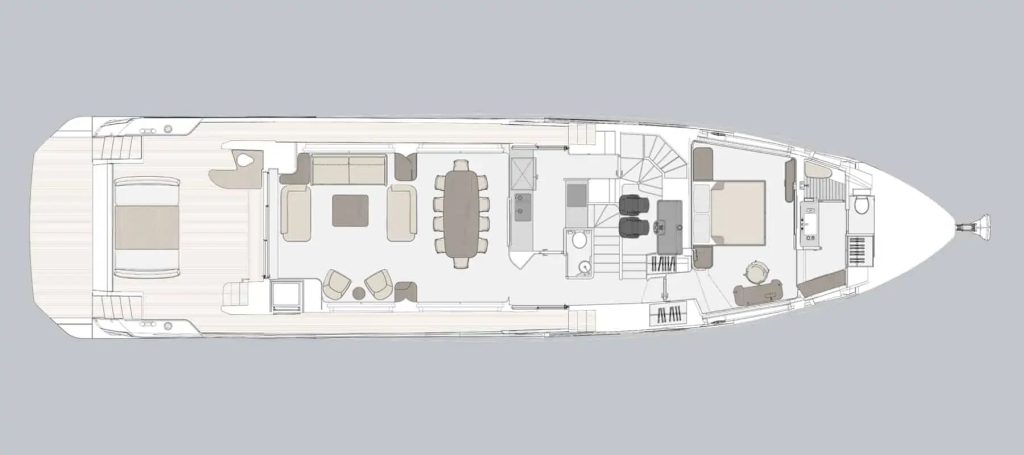 Azimut Grande 26M — Achille Salvagni interiors — Main deck