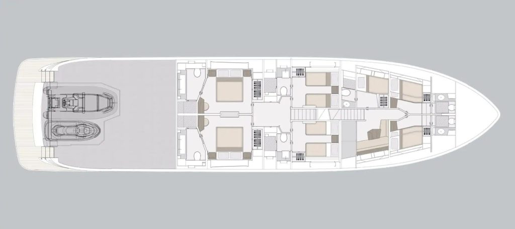 Azimut Magellano 30M — Lower deck