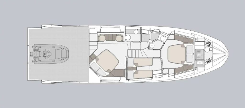 Azimut S6 — Lower deck