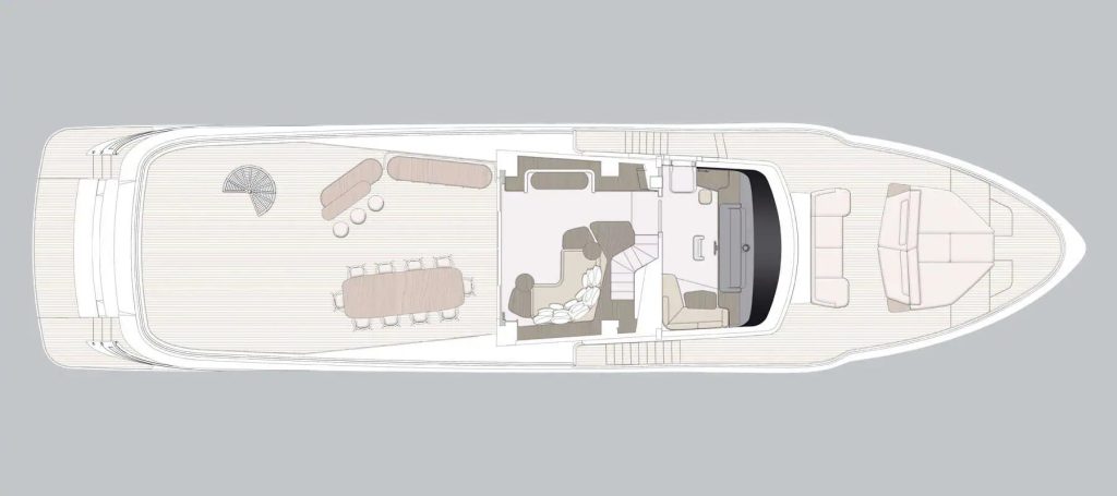 Azimut Magellano 30M — Upper deck