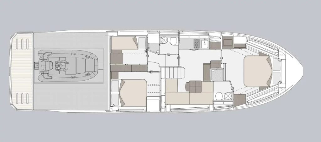 Azimut Atlantis 51 — Lower deck