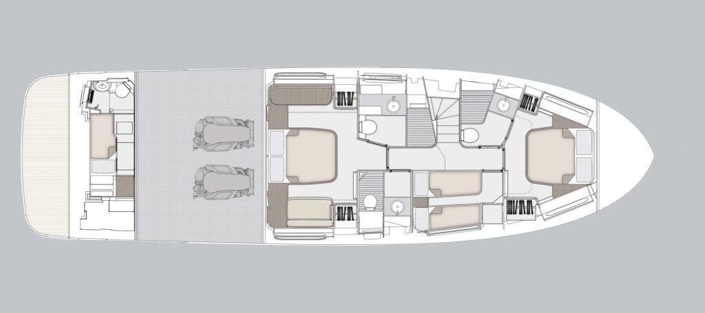 Azimut Magellano 60 — Lower deck