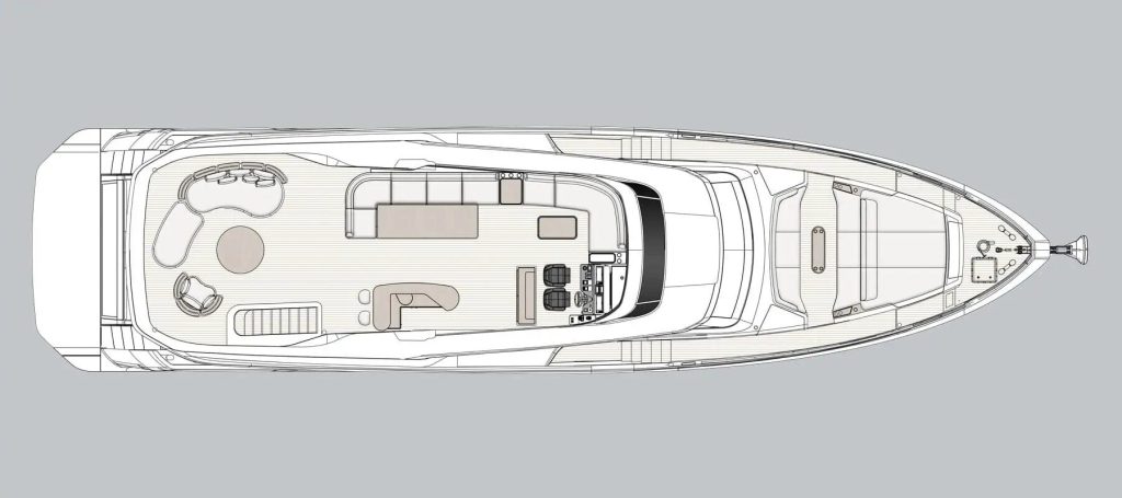 Azimut Grande 26M — Yachtique interiors — Flybridge