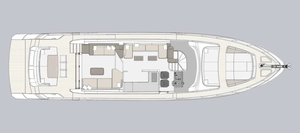 Azimut Fly 68 — Main deck – open galley