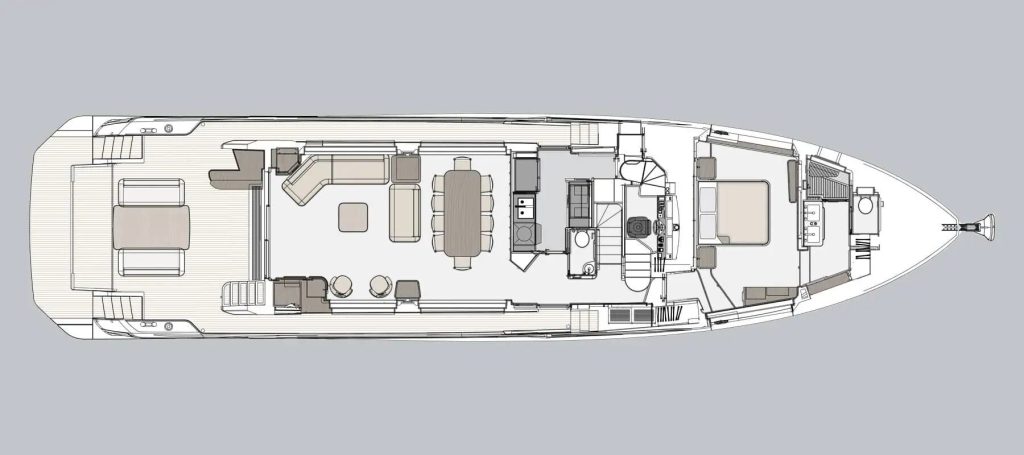 Azimut Grande 26M — Yachtique interiors — Main deck