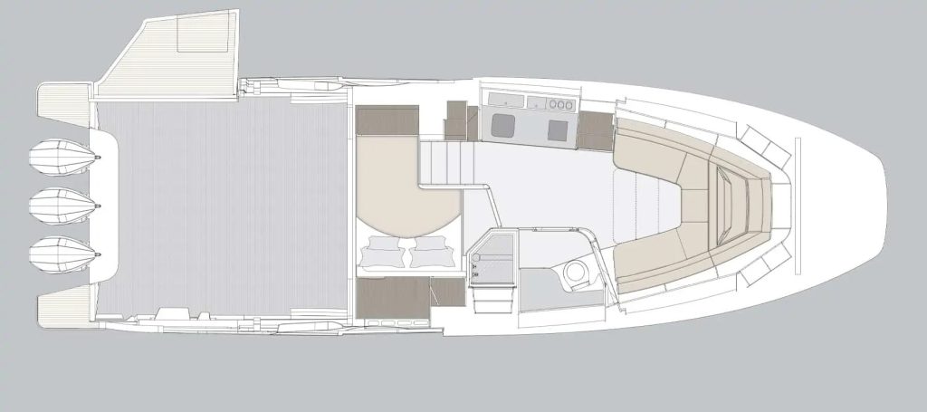 Azimut Verve 42 — Lower deck