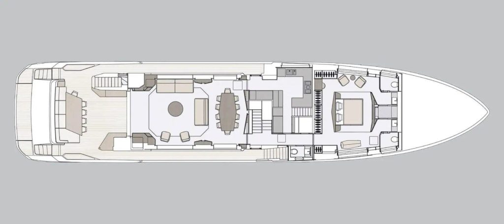 Azimut Grande 36M — Main deck