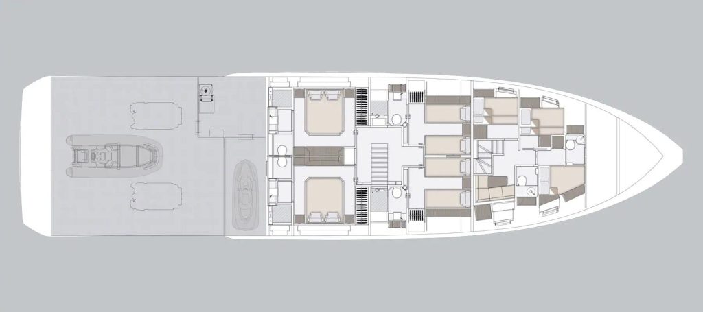 Azimut Grande 30M — Lower deck
