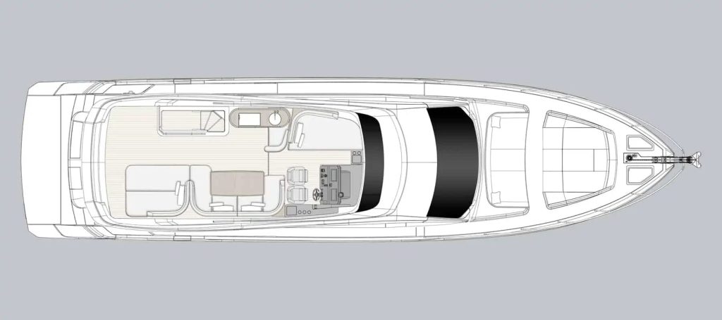 Azimut Fly 68 — Fly deck