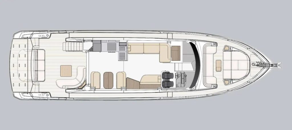 Azimut Fly 62 — Main deck – Beach Cockpit