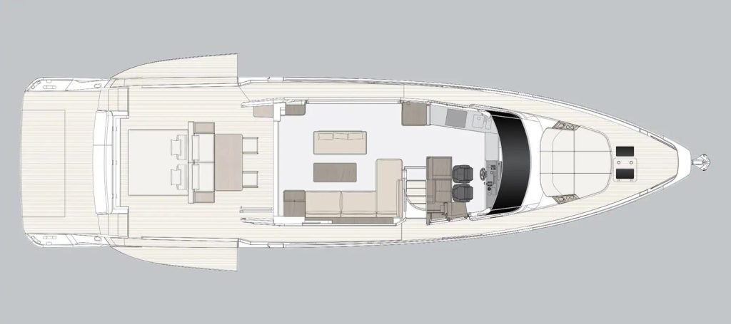 Azimut Seadeck 7 — Main deck