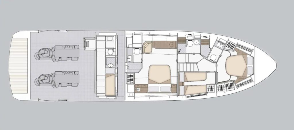 Azimut Fly 62 — Lower deck