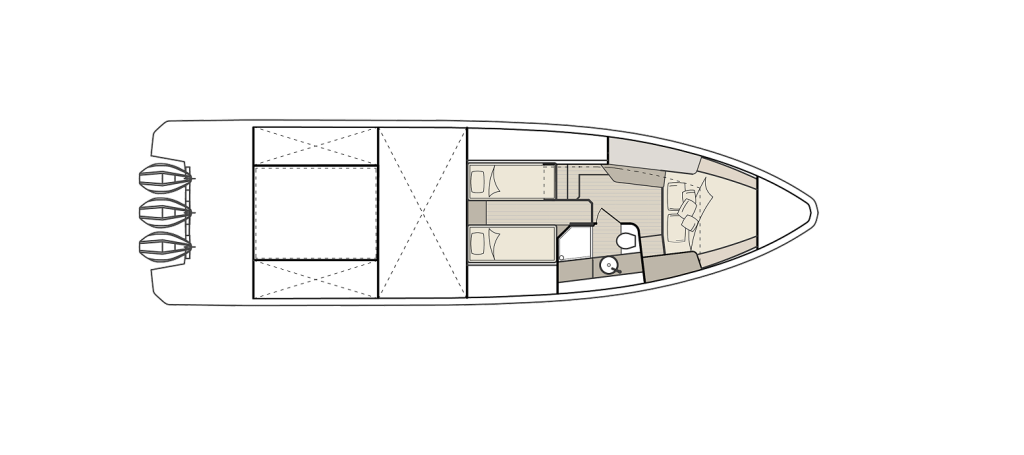 Saxdor 460 GTC — Lower deck