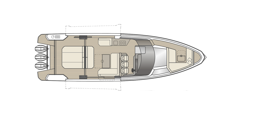 Saxdor 460 GTC — Main deck with aft cabin