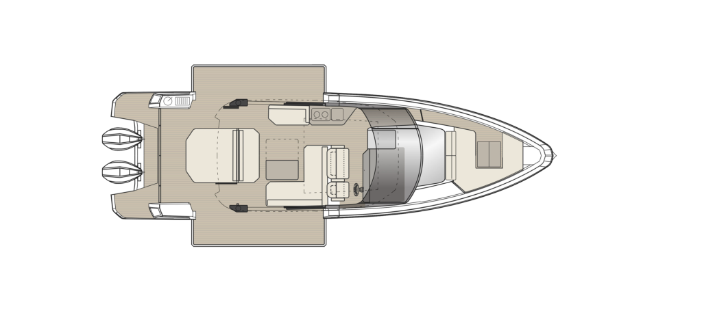 Saxdor 400 GTC — Main deck, side terraces lowered