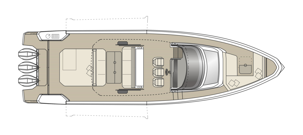 Saxdor 460 GTS main deck layout