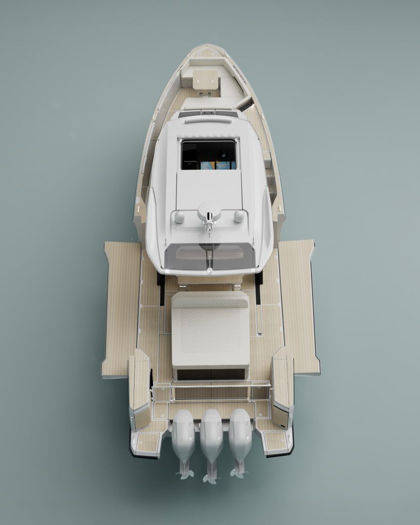 Saxdor 460 GTS with side terraces deployed