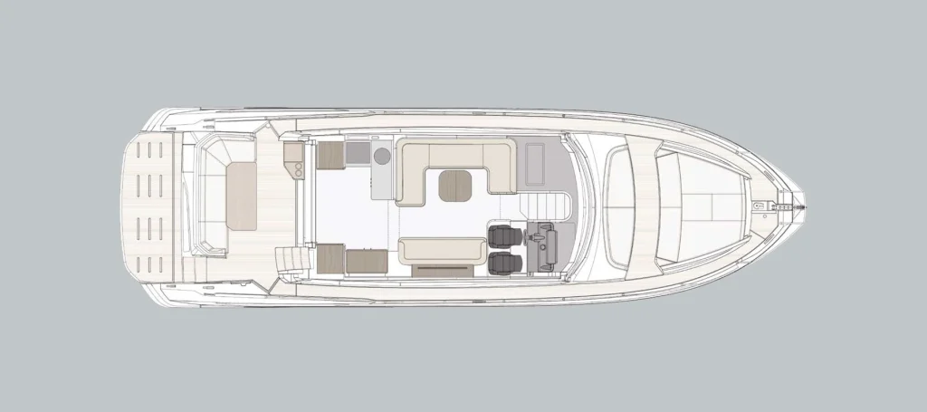 Azimut Fly 58 — Main deck plan