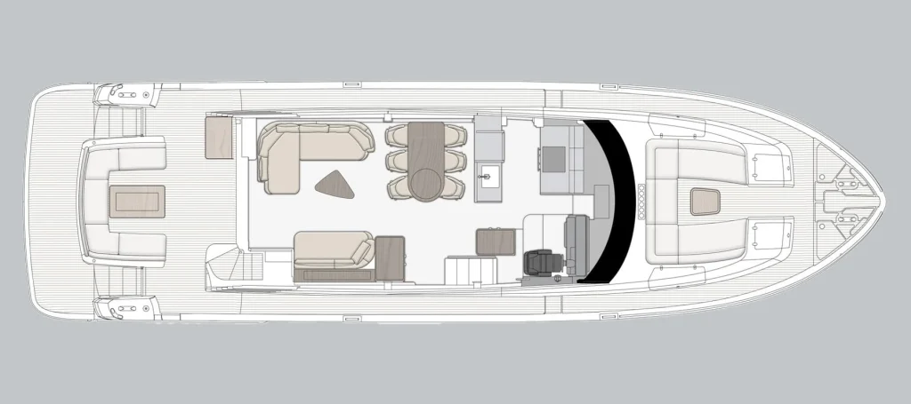 Azimut Magellano 66 — Main deck plan
