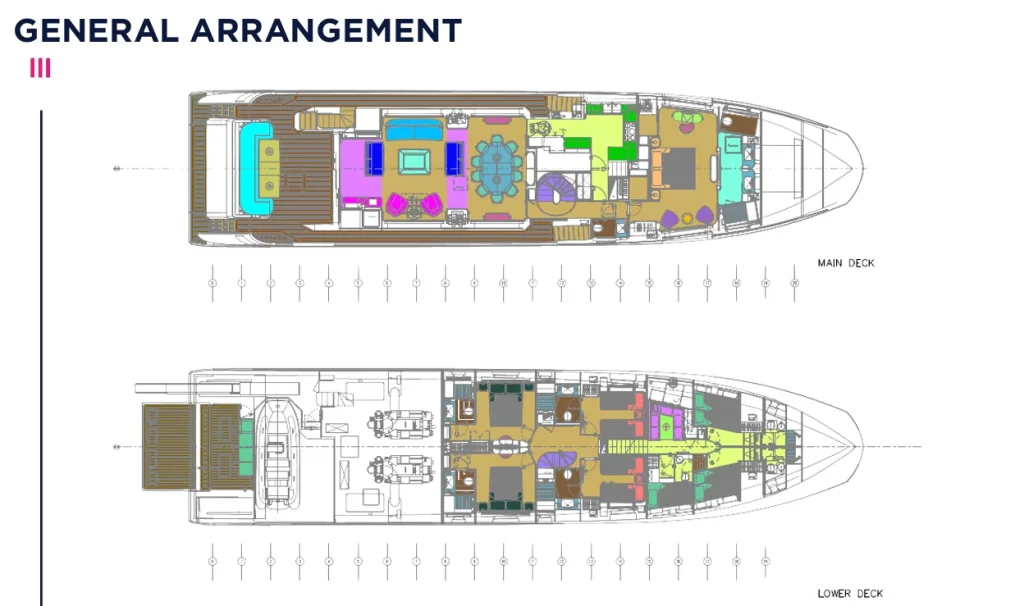 Published reference plan — Main and lower deck