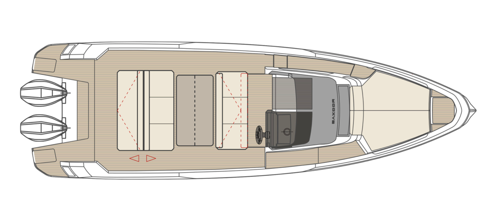 Saxdor 270 GTO — Two separate sofas plan