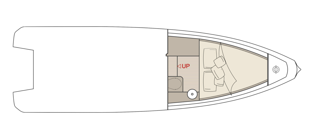 Saxdor 270 GTO — Front cabin plan
