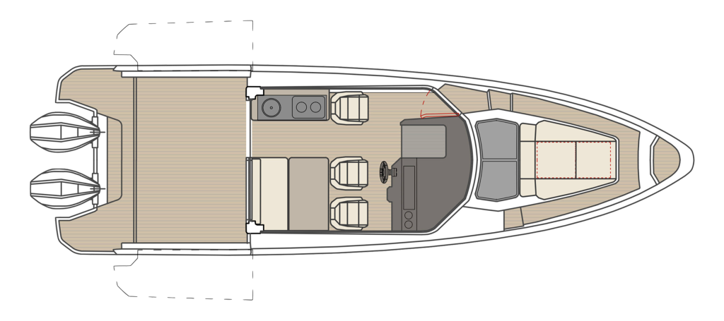 Saxdor 320 GTC — Main deck plan