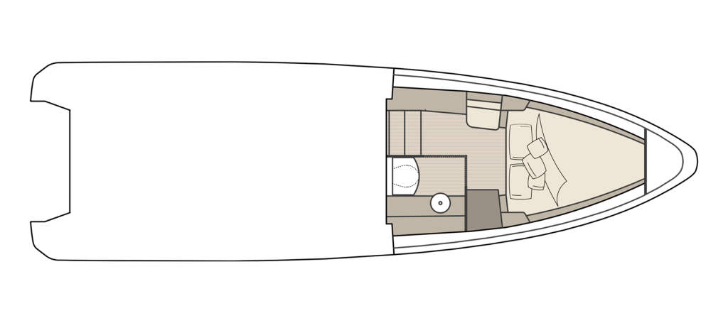 Saxdor 320 GTC — Lower deck plan