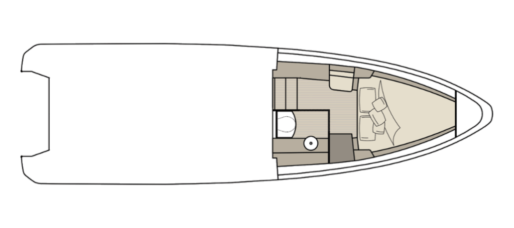 Saxdor 320 GTO — Front cabin plan
