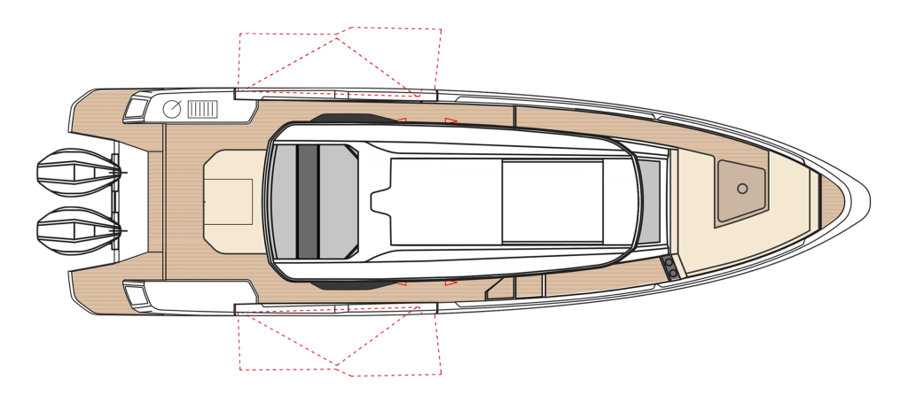 Saxdor 340 GTWA — Main deck plan