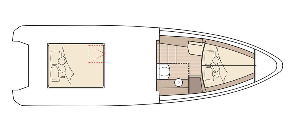 Saxdor 340 GTWA — Lower deck plan
